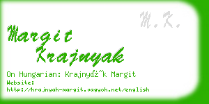 margit krajnyak business card